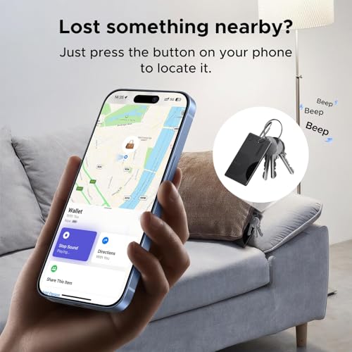 Image of UGREEN FineTrack Slim Wallet Tracker Card (iOS Only), Bluetooth Air Tracker Tags Compatible with Apple Find My, Smart Tags for Wallet,Luggage, 7 Years Staying Power [Apple MFi Certified]