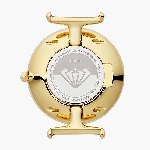 Image of Nordgreen Stainless Steel Un32Gomegoxx Unika Analogue, Watch For Women - 32Mm, White Dial, Gold Strap
