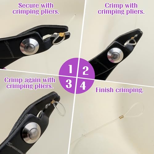 SPEEDWOX Bead Crimping Pliers Jewelry Crimper Plier for Beading Micro Tube Beads Crimper Micro Crimping Pliers Bent 2 Holes Multi Use DIY Jewelry Craft Beading Hobby for 2mm-3mm Beads and Tubes - Image 3