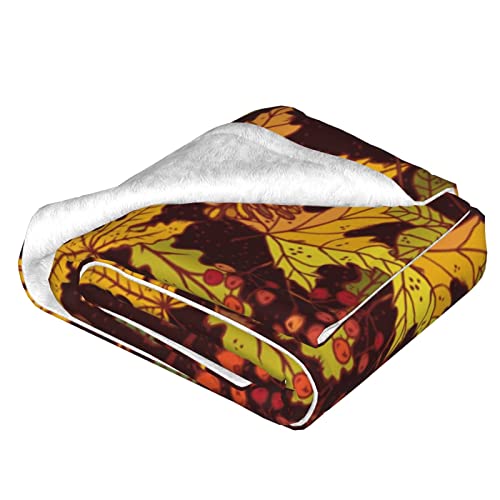 Couverture de lit douce imprimé automne pour soirées canapé et camping - 4