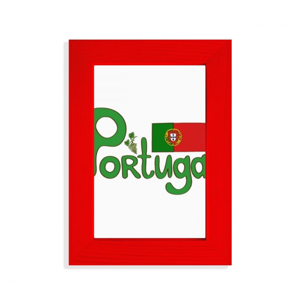 Cadre photo rouge Portugal avec motif drapeau pour décoration murale maison