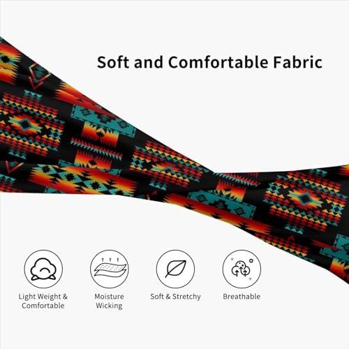 Manqinf Native American Indian Headbands Non Slip Sweatband Fashion Summer Hair Bands For Tennis,Basketball,Running,Gym,Working Out thumb #5