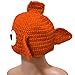 BIBITIME Handmade Knitted Cute Little Goldfish Beanie Crochet Hat Photography Prop Cap (Large for Adult, Orange)