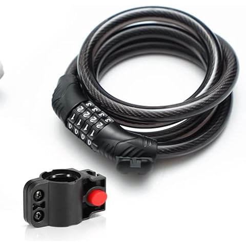 Combination Bike Lock Bicycle Locks High Security 4 Digit Motorbike Lock Heavy Duty Uncuttable Folding Bike Lock Cover