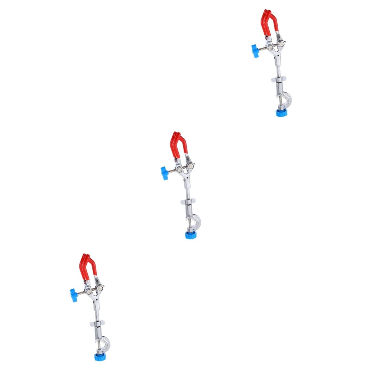 SOLUSTRE 3pezzi Pinza Da Laboratorio Con Tre Artigli Supporto Per Flask e Tubo Di Condensazione Design Ergonomico e Facile Da Usare Per Esperimenti Di Chimica e Fisica