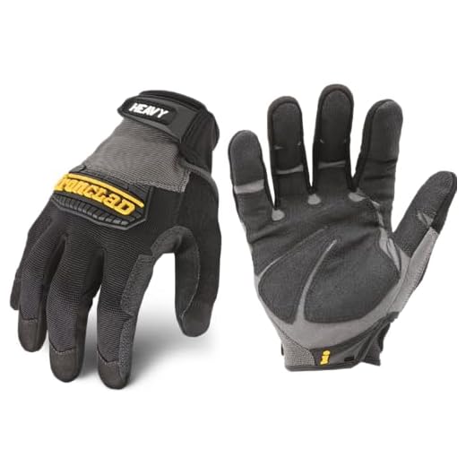 Ironclad Heavy Utility Work Gloves HUG, High Abrasion Resistance, Performance Fit, Durable, Machine Washable, (1 Pair), LARGE