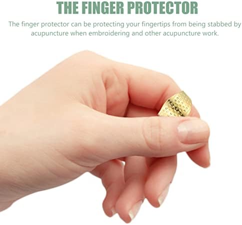 FAVOMOTO 80 pcs Portable Pin Protectors Supplies Bronze for Convenient Thimbles Accessories Metal Fingertip Cross Quilting Protector Decorative Shield Tools Sewing Craft Embroidery