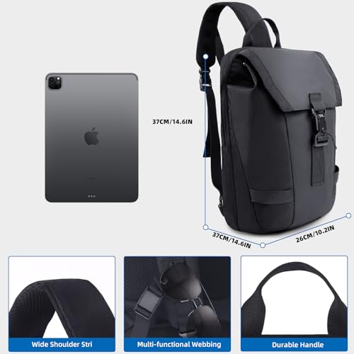 TPAID Sling Bag for Women Men, Crossbody Bag Sling Backpack Shoulder Chest Bag for Sport Lightweight Motorcycle for Hiking Biking Travel2