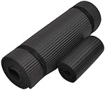 Signature Fitness 1/2-Inch Mat d'exercice anti-Tar très épais avec plaque de genou et sangle de transport, couleurs multiples