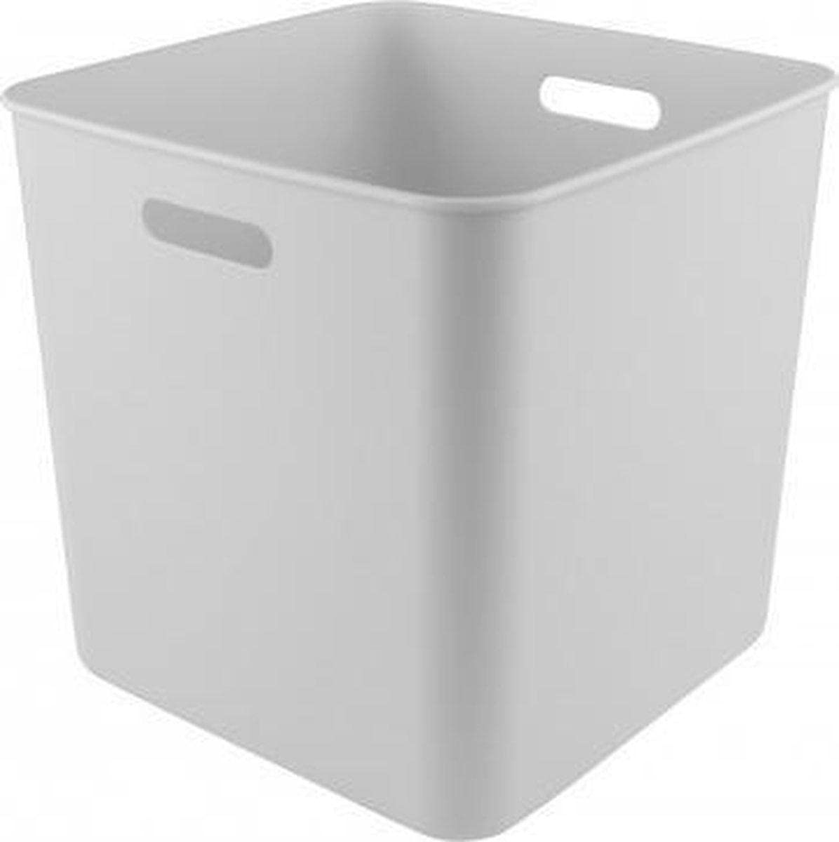 Sunware Basic Cube Box - Caja de cubo (10 unidades, 25 L, 31,8 x 31,8 x 31,1 cm), color blanco