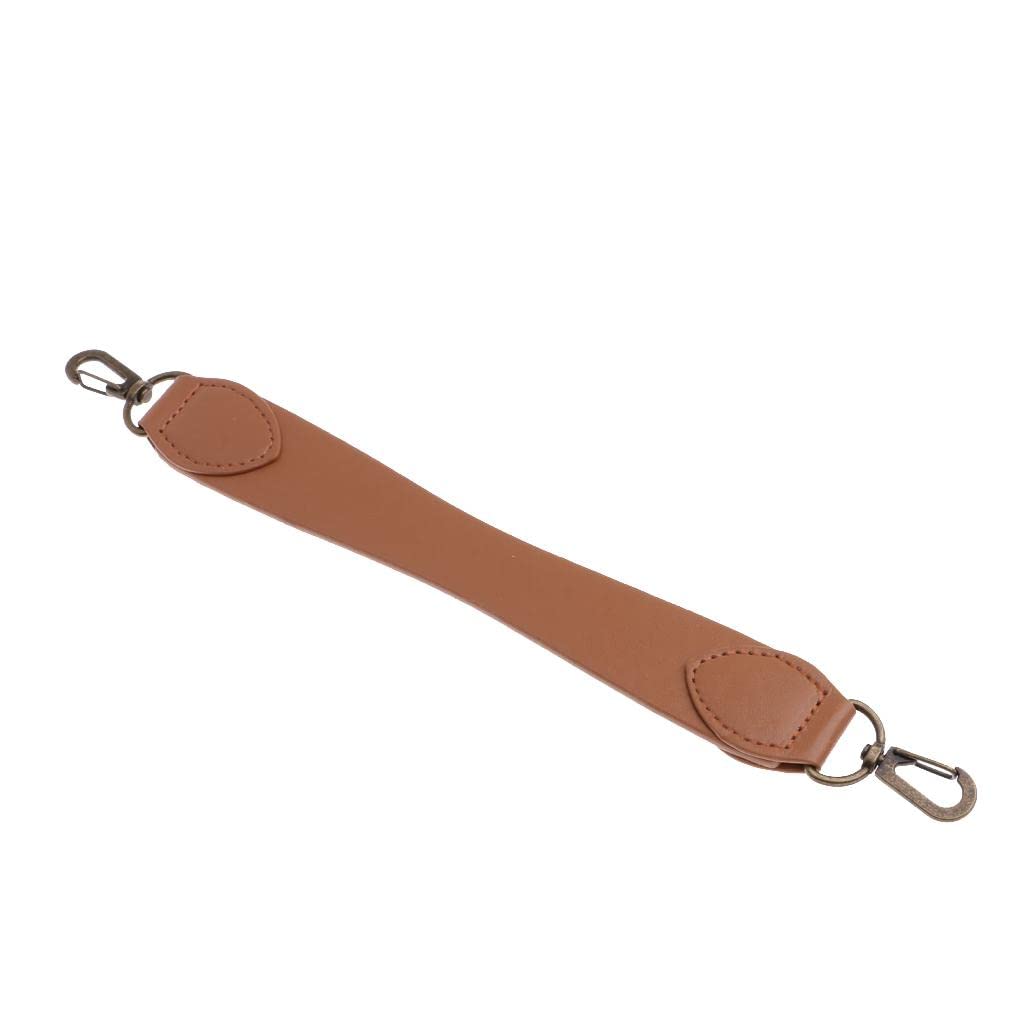 PU Leather Short Handbag Strap Replacement Purse Handle Holder 29cm Brown-image-27