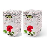 Pack 2 x Hibisco Plus Flor de Jamaica Artemis Bio 20 filtros (40 bolsitas) | Infusión ecológica de hibisco | Sabor refrescante, sin cafeína, ideal fría o caliente después de las comidas