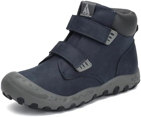 Mishansha Kinder Wanderschuhe rutschfest Trekkingschuhe Gr.24-28 | Jungen Mädchen ,Leichte,Atmungsaktiv,übergangsschuhe,Kinderschuhe,Outdoorschuhe Klettverschluss