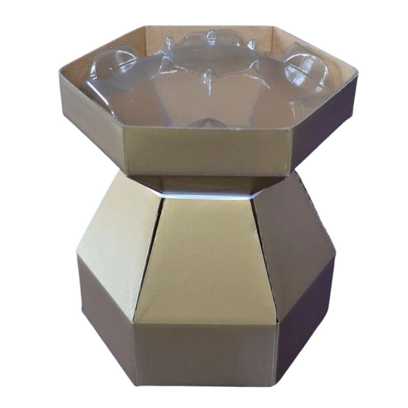 Purple Cupcakes Cupcake Bouquet Box - Gold Boxes - Including an invisiTray - and Also a Matching Metallic Gold Quick Pull Bow (Pack of 10)