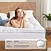 BEDLORE Queen Mattress Topper, Thick Pillow Top Bed Cover for Back Pain Relief, Soft Mattress Pad with Deep Pockets 6-18 inch