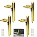 Zestaw 4 metalowych nóżek do mebli, podwójne nogi do mebli, nogi z żelazną sofą, akcesoria do łóżka DIY, wymienne nogi do szafek TV, stolika kawowego, kanapy, fotela, otomana, 15 cm (czarne) meble Le