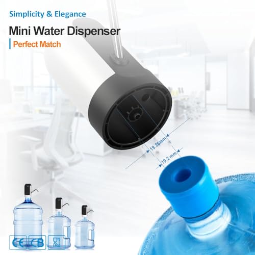 Image of VEROX Automatic Water Dispenser Pump for 20 Litre Bottle for Home, Office Type C USB Charging Water Pump- White