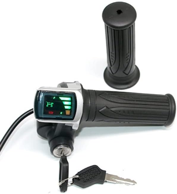 xcluma 48V ebike Throttle with LCD Display ON-Off Key Lock for Electric Bike Bicycle Scooter erickshaw