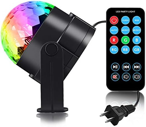 Sound Activated Party Light, Spriak Disco Light Disco Ball - Remote Control, 7 Modes - Best Dj Dance Lamp Strobe Lights for Birthday Xmas Festival Parties, Stage Bar Club Room House Karaoke Wedding
