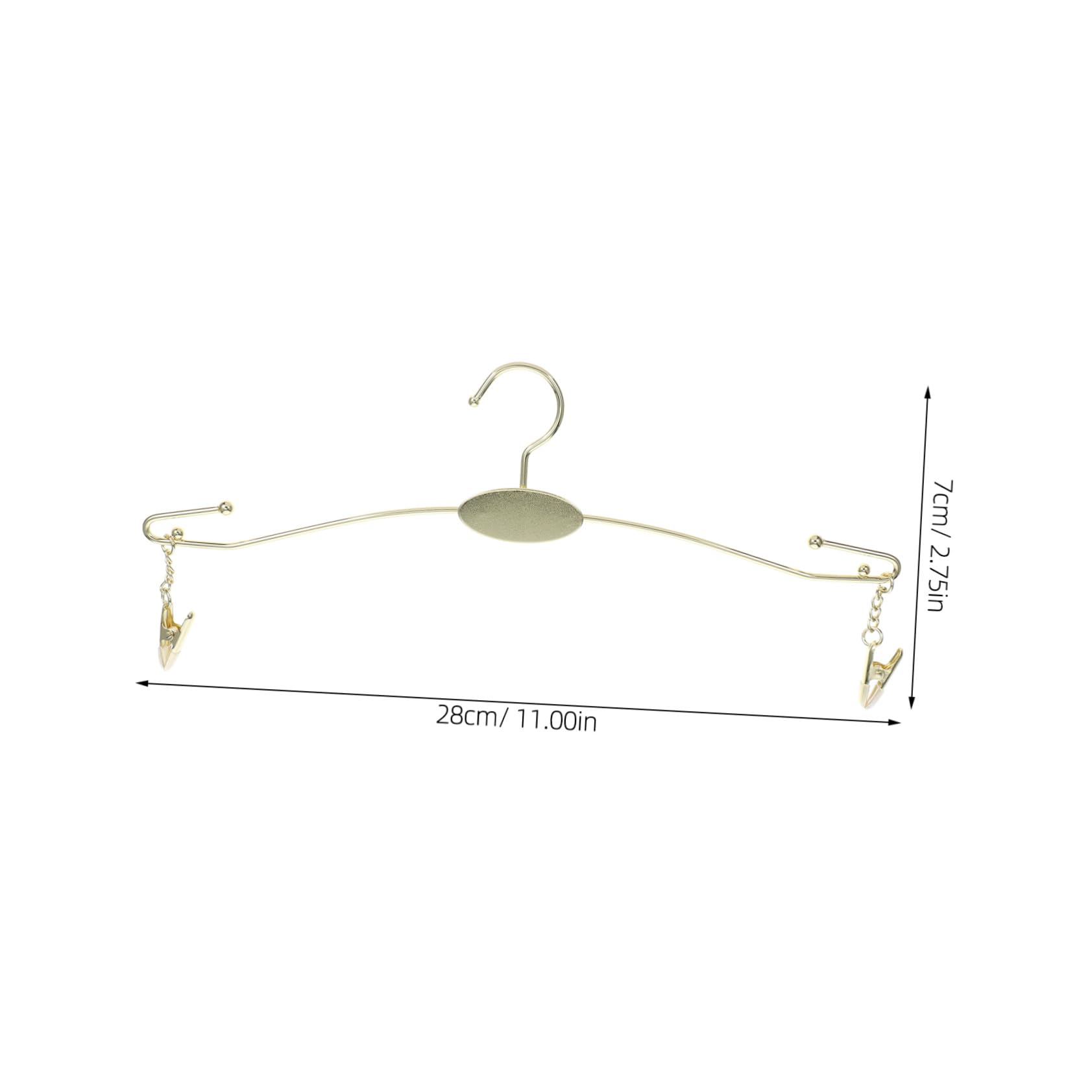Grucce con Clip per Reggiseni 10 Pezzi in Ferro Oro | Organizer Armadio, Non Lascia Tracce, Non Si Deforma Facilmente, Uso Multiplo per Capi Delicati
