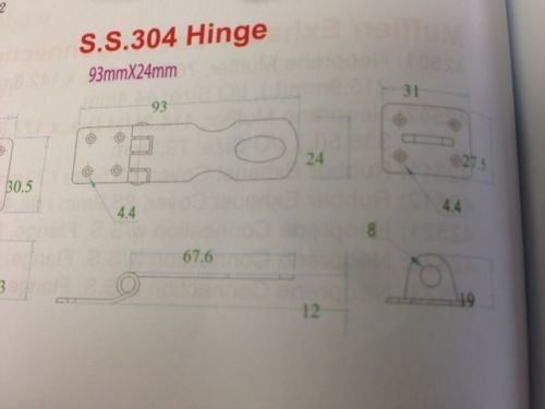 Marine Boat Stainless Steel Swivel Eye Safety HASP/Hinge 3.6