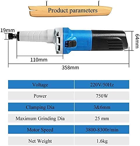 750W Electric Wood Carving Tools Electric Wood Power Chisel with Rotary Burr Set 1/4 6mm for DIY Woodworking 220V TDF - Image 2