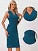 Allegra K Sheath Dress for Women's Sleeveless V Neck Business Office Belt Pencil Dresses Small Peacock Blue