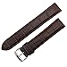 Produktbild , XXL gepolsterte Croc Getreide echtes Leder Uhrenarmband Band 20 mm Braun Chrom (Silber Farbe) Schnalle