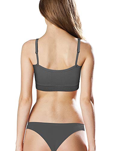 Image of SATINIOR 4 /12 Pieces Bralette Neck Cami Bra Wireless Tank Top Sports Bra for Women