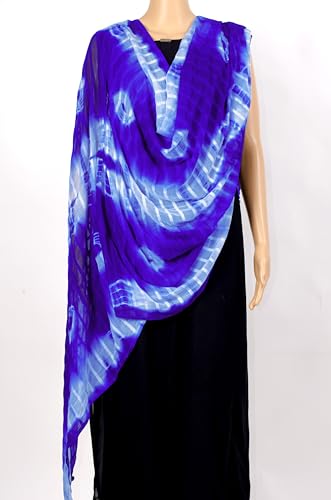 Chandrakala Chiffon Dupatta for Women, Shawl Scarf Wrap Chunni (D288-P)2
