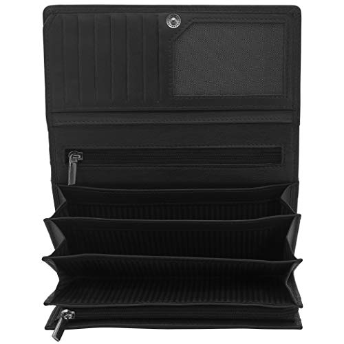 Preisvergleich Produktbild FRIEDRICH_L Friedrich Lederwaren Geldbörse Mandala Nappa Leder schwarz RFID Schutz