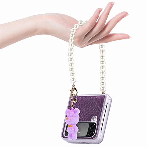 Coque Samsung Galaxy Z Flip 4 pliable en cuir rigide anti-rayures