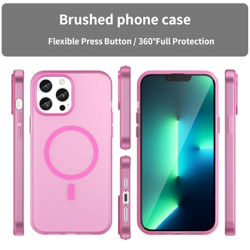 Coque iPhone 13 Pro Max rose compatible MagSafe avec protège-écran mat - 3