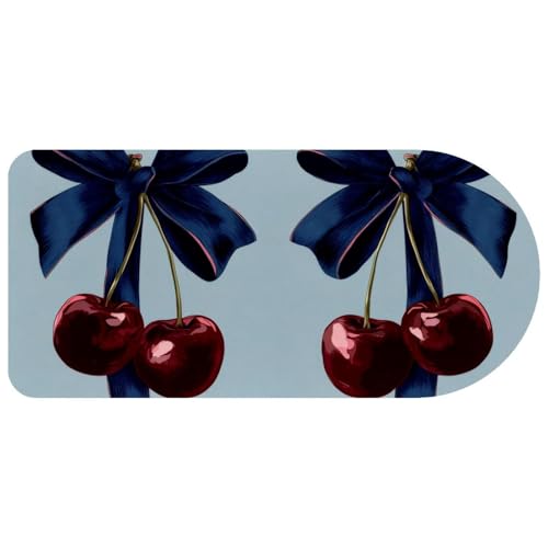 Tapis de souris cerise grand format avec base antidérapante