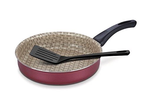 Tramontina Paris Conjunto de Frigideira Reta com Espátula, Vermelho, 24 cm