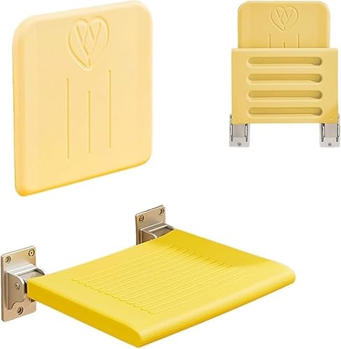 Nozuma 折りたたみ椅子 玄関用壁掛け式 防水シャワースツール 風呂椅子 介護用 高齢者入浴補助 座り心地良好 変更靴ベンチ 多目的 狭い空間対応 軽量頑丈 取り外し可能 組立簡単 玄関浴室最適 (グレー)