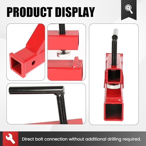 Image of ECOTRIC Clamp-On Trailer Hitch with 2 inch Receiver Adapter for Tractor Buckets