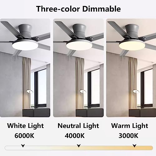 Ventilateur de plafond encastré anti-bruit avec télécommande pour chambre