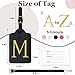 Personalized Initial Luggage Tags for Suitcases,Leather Letter Cute Luggage Tags with Privacy Name Card,Embroidered Monogrammed Travel Bag Backpack Tags Gifts for Women Kids Girls Teens(Black-M)