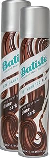 Batiste dry shampoo divine dark dry shampoo with a gentle hint of colour for black and dark brown hair, fresh hair for all hair types, pack of 2 (2 x 200 ml).