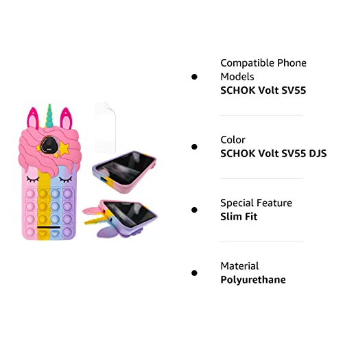 Jioeuinly Schok Volt Sv55 Case Compatible For Schok Sv55 Sv55216 Phone Case Cover [With Tempered Glass Screen Protector] Djs #TOP3