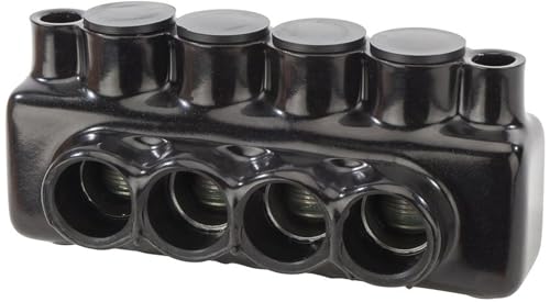 NSI Polaris Connector with Mounting Hole, Wire Entry from Either Side, IPLMD Series, 600-6 AWG Wire Range, 4 Ports, 5/16" Hex, 2.95" Width, 3.05" Height, 7.11" Length, Pounds