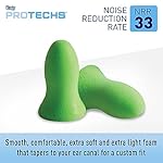 Flents Protechs Foam Ear Plugs, 10 Pair with case Sleeping, Snoring, Loud Noise, Traveling, Concerts, Construction, Studying, Work, Shooting, NRR 33, Noise Cancelling, Green, Made in the USA - Image 3