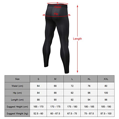 Andoer 2 pack calça de compressão masculina de secagem rápida esportes fitness treino corrida joggin
