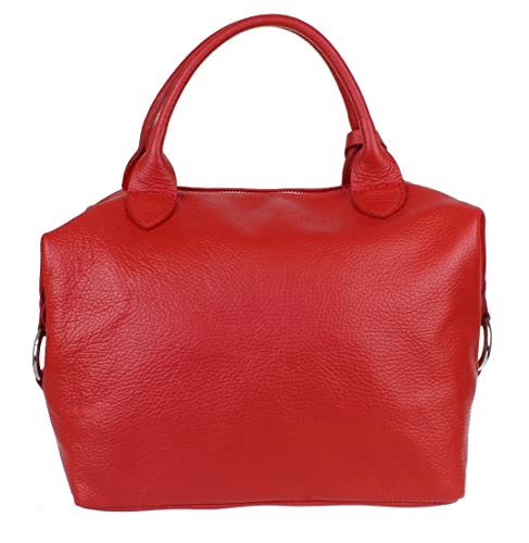Image of Girly HandBags Womens Genuine Leather Plain Side Circle Hobo Handbag