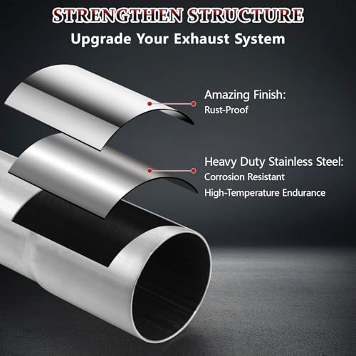 Image of 8PCS-2.5 inchOD Exhaust Tube Made of Super Quality Stainless Steel Custom Exhaust Kit DIY Exhaust Pipe