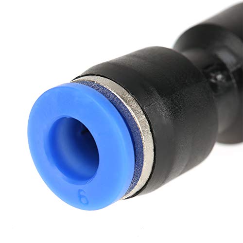 Fafeicy Conectores de Empuje 1/4 Tubo de 6 Mm Presión Neumática para Conectar las Piezas Duraderas para Sistemas de Línea de Aire Ofrece Instalaciones Fáciles
