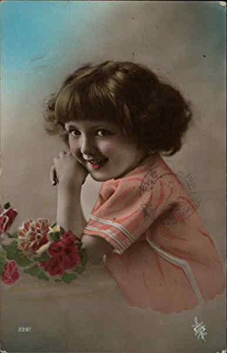 Portrait of Young Belgian Girl Girls Original Real Photo Postcard