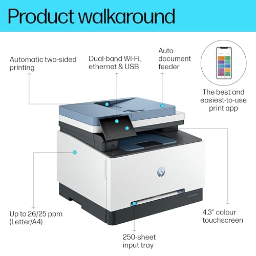Hp Color Laserjet Pro Mfp 3303fdw Wireless Print Scan Copy Fax Adf Automatic 2 Sided Printing Touchscreen