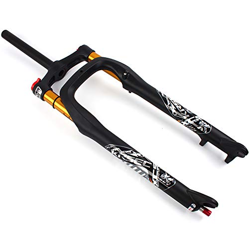 Bucklos 【Us Stock】 26 Inch Mtb Air Fork Snow Fat Mountain Bike Fork Travel 120Mm, Rebound Adjustment Bicycle Front Forks For 4.0" Tire Disc Brake, Fit Mountain/Snow/Beach Bikes #TOP4